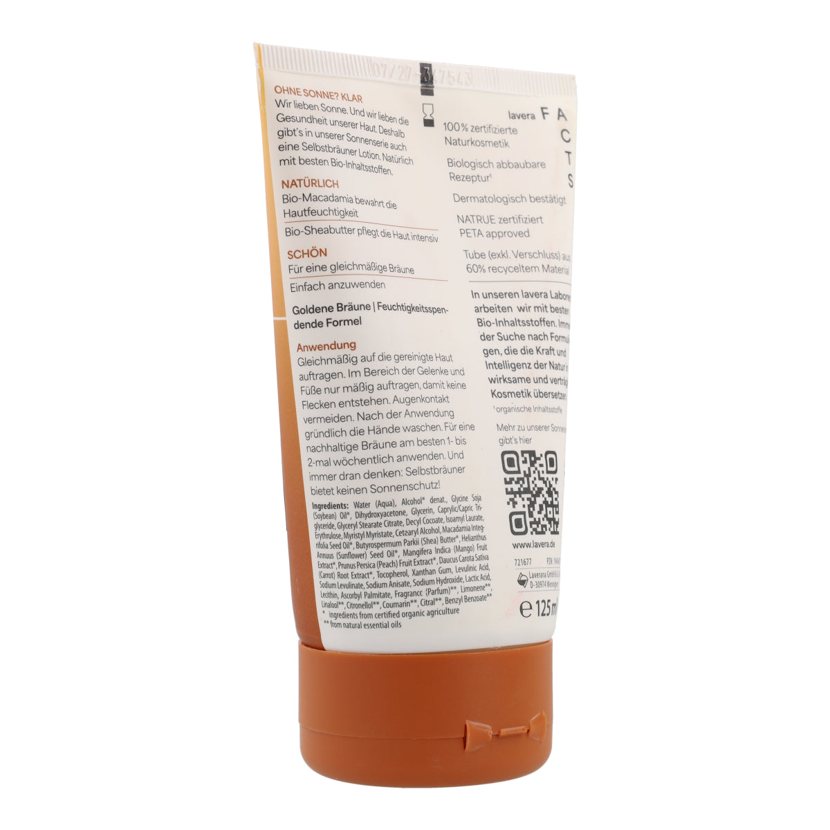 Lotion autobronzante Lavera 125 ml