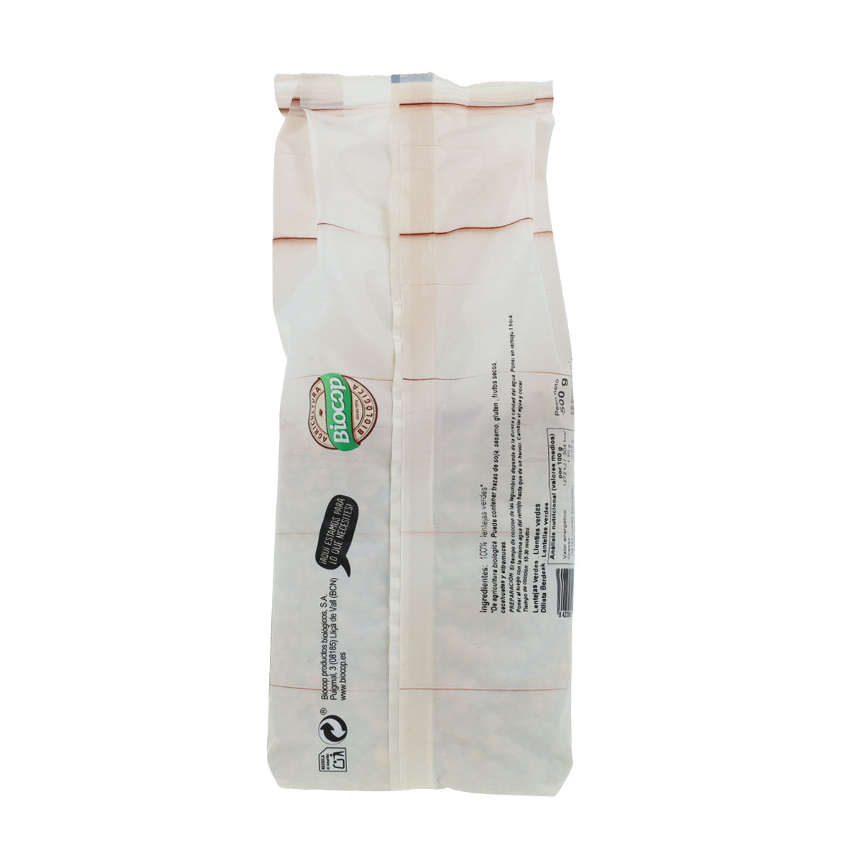 Lentilles vertes Biocop 500 g