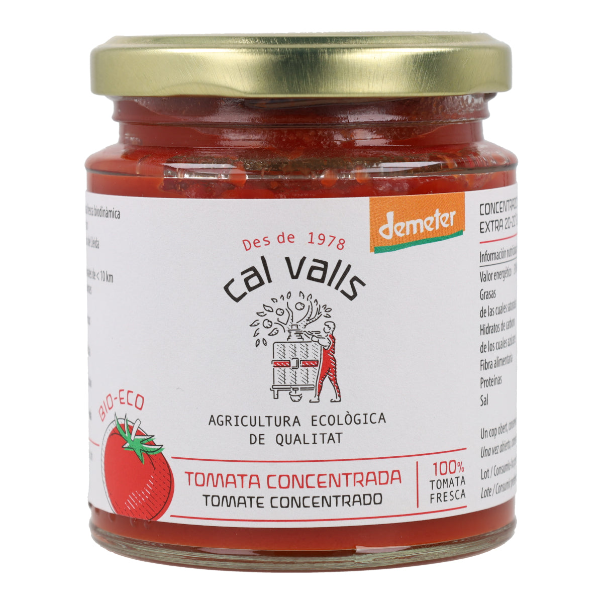 Concentré de tomates ECO Cal Valls, 250 g