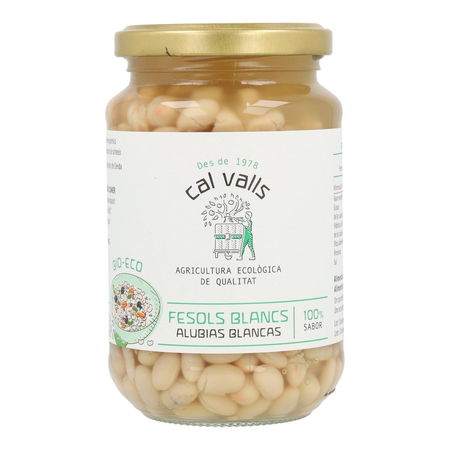 Alubias blancas cocidas ECO Cal Valls 350 g
