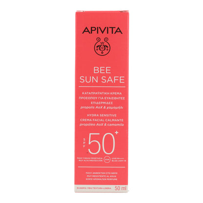 Crème solaire apaisante Hydra Sensitive SPF50 Apivita 50 ml