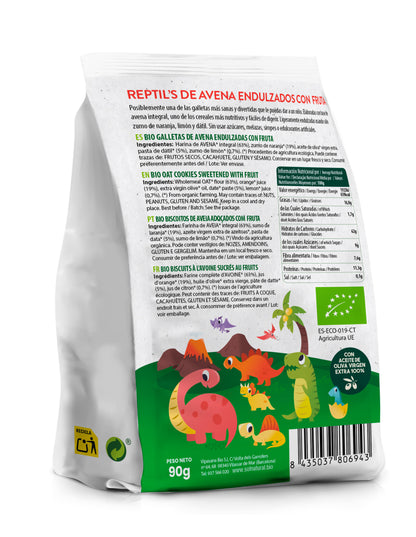 Biscuits Bio Enfants Avoine et Fruits Sol Natural 90 g