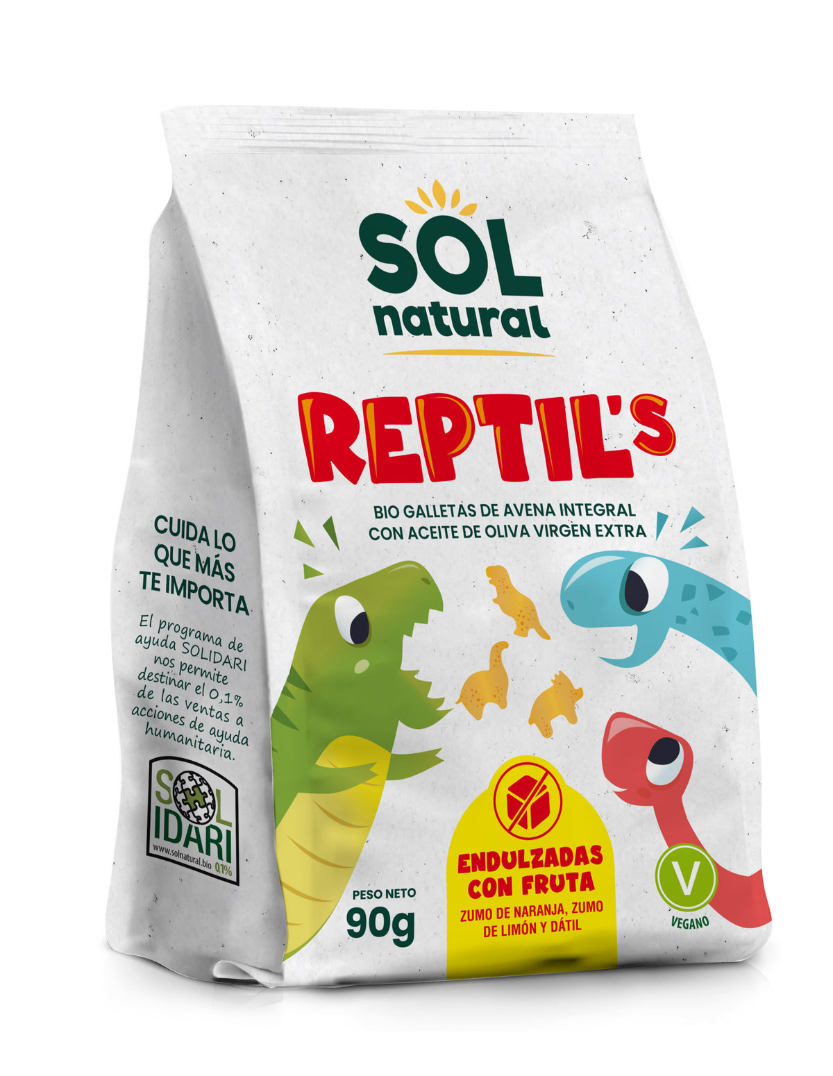 Biscuits Bio Enfants Avoine et Fruits Sol Natural 90 g