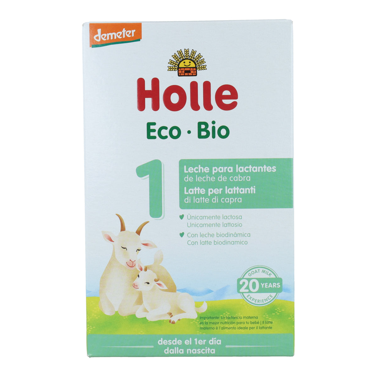 Lait de chèvre pour nourrissons Formule 1 biologique Demeter Holle 400 g