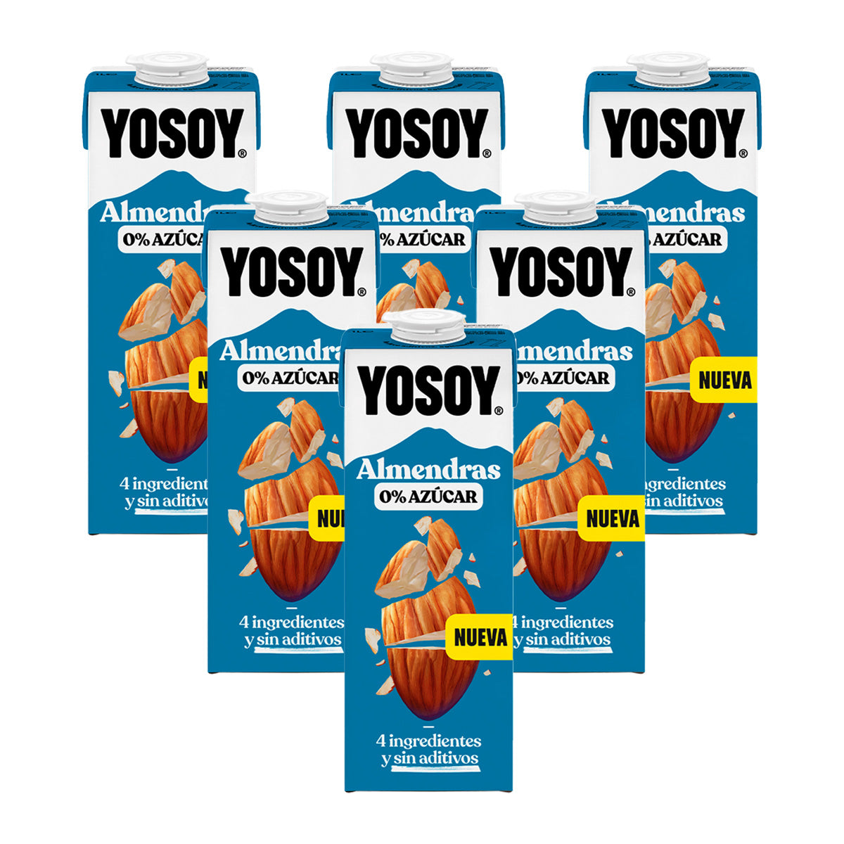 Pack 6x Bebida de Almendras 0% Azúcar Yosoy 1L
