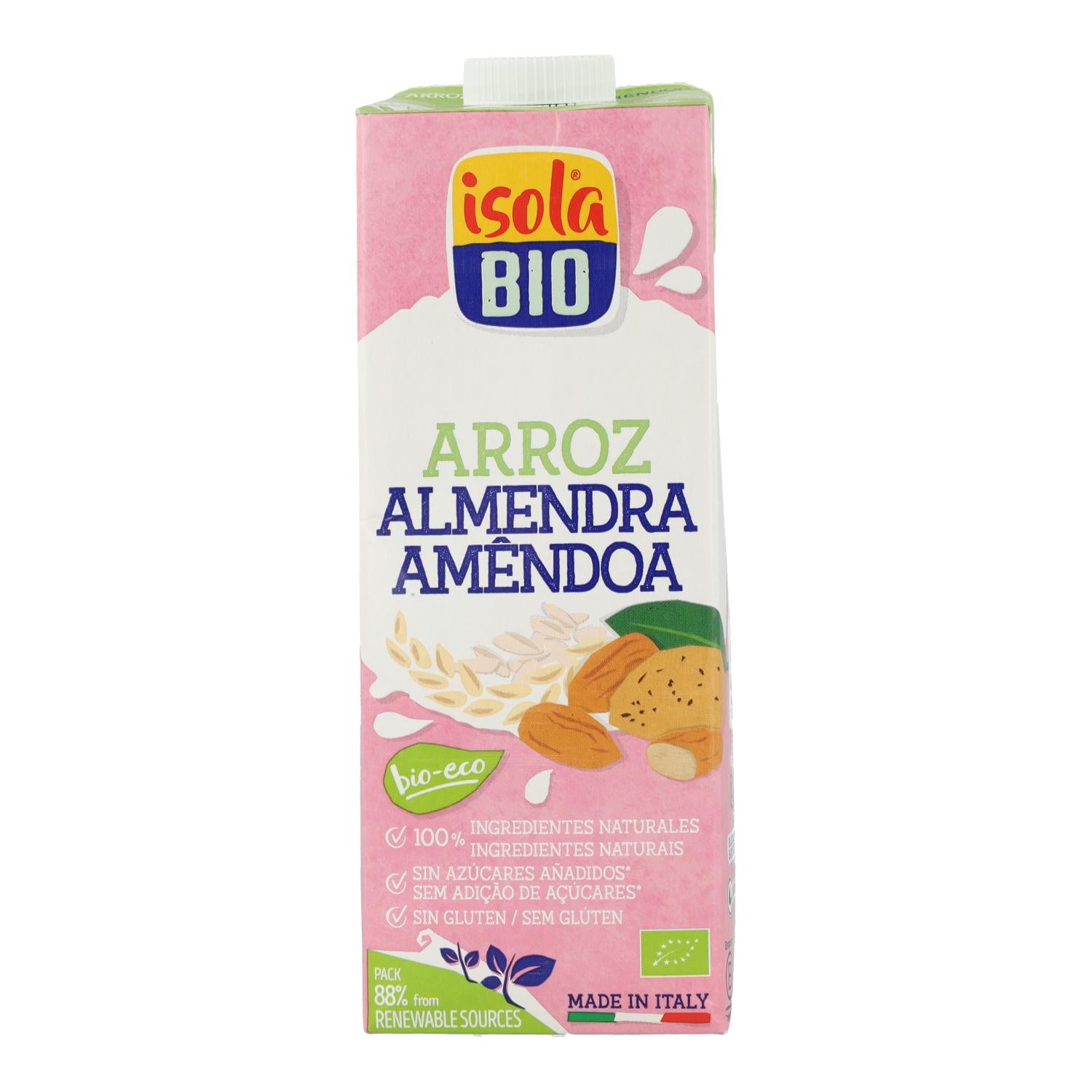Pack 6 uds Bebida de Arroz y Almendras Bio Isola BIO 1 L
