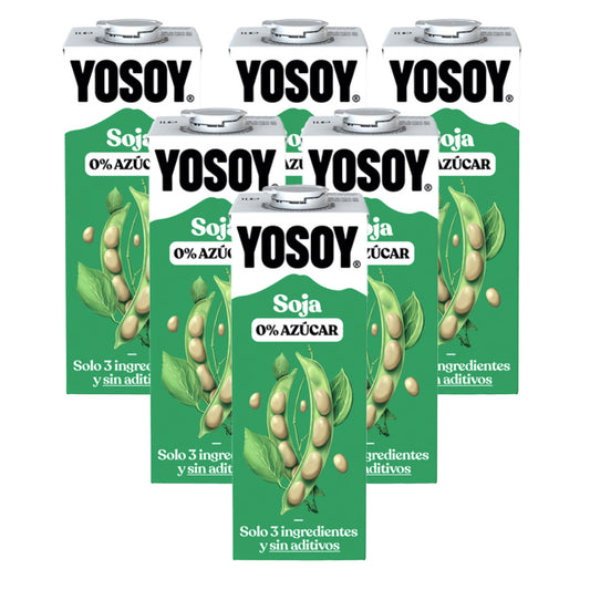 Pack 6x Bebida de Soja sin azúcar YOSOY 1L