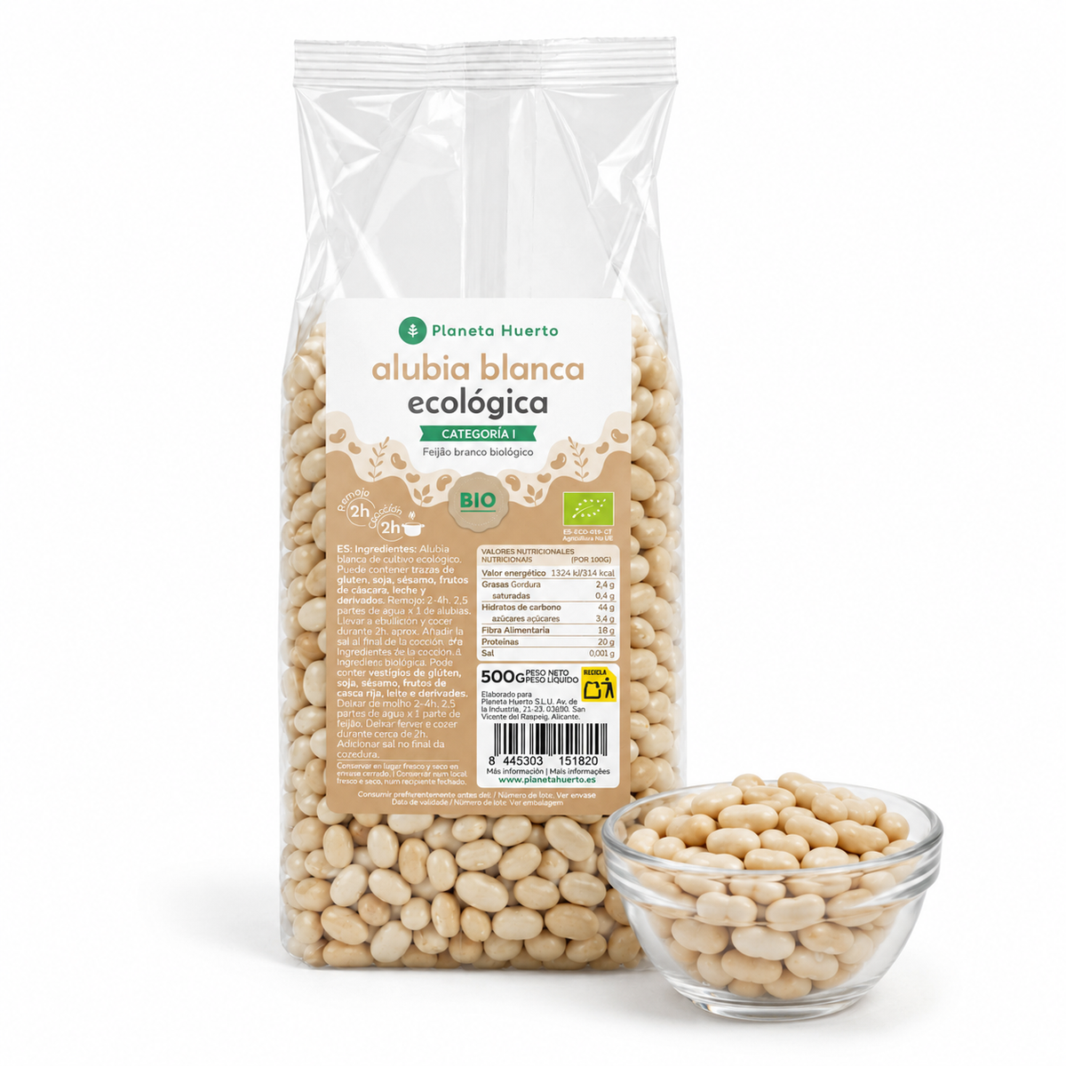 Haricots blancs ECO Planeta Huerto 500 g
