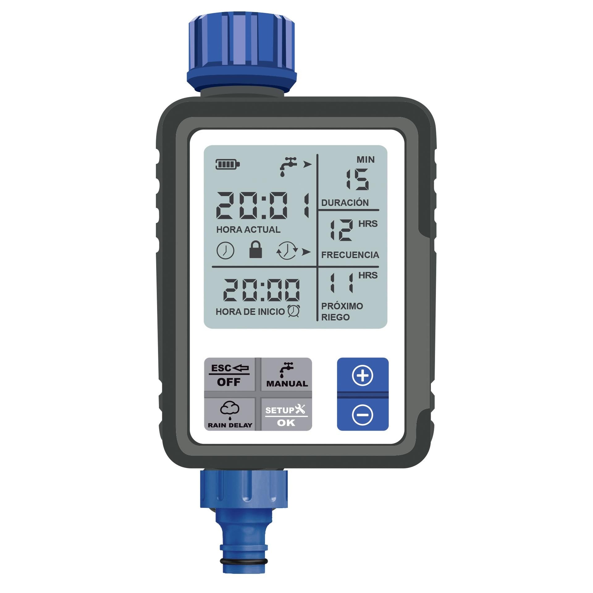 Programador de riego Digital Full Vision, Aquacontrol