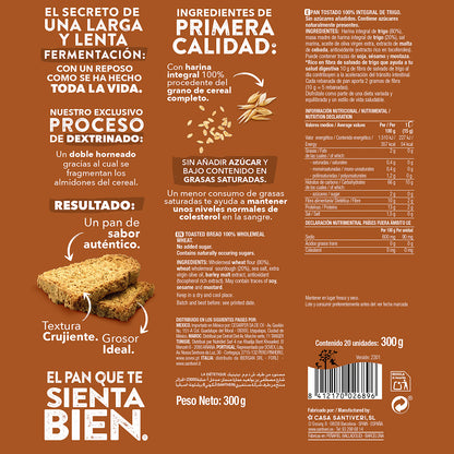 Pack 2x Pain de dextrine traditionnel Santiveri 300 g