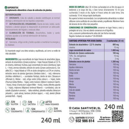 Sirop Superdetox Santiveri 240 ml