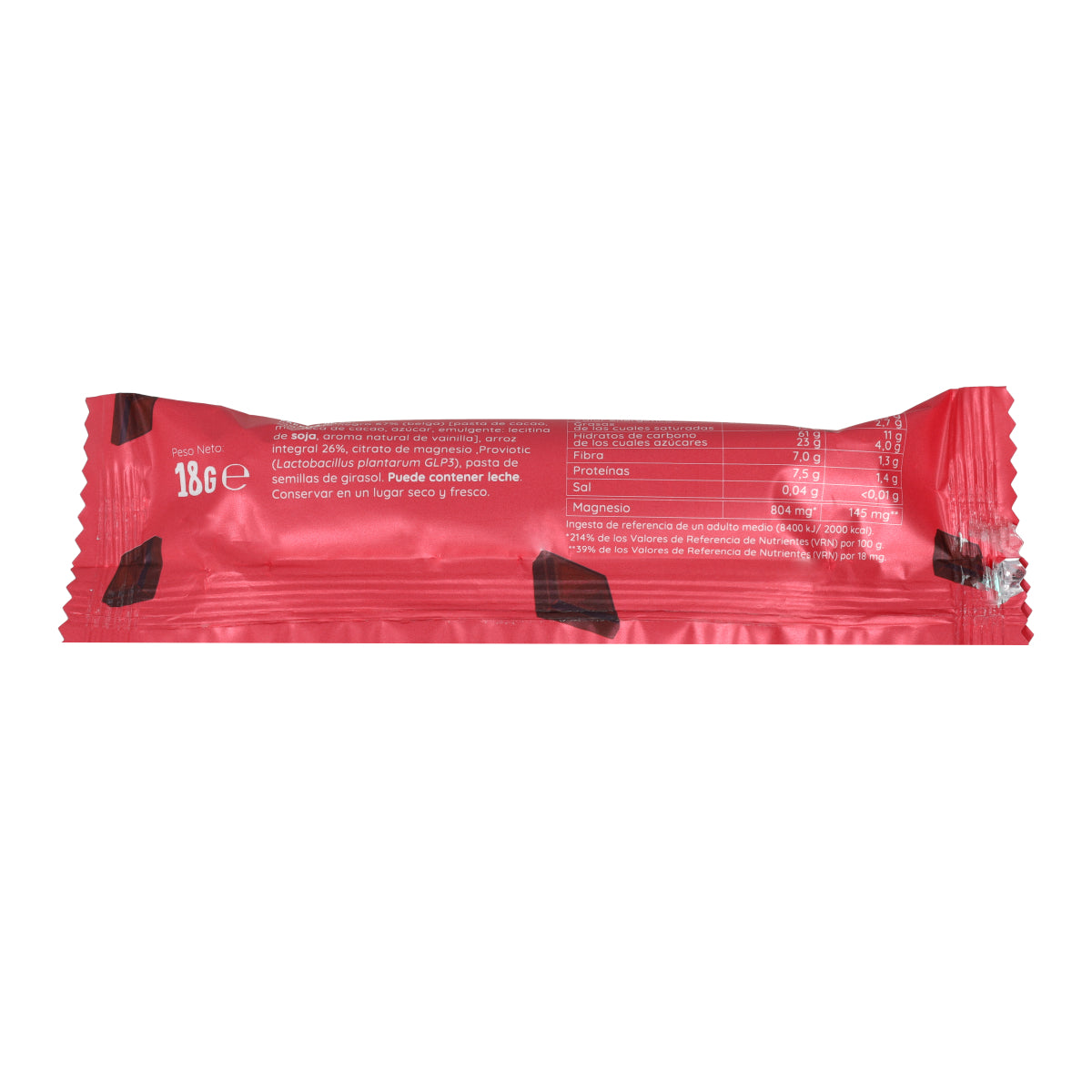 Barre de riz au chocolat noir sans gluten 18 g