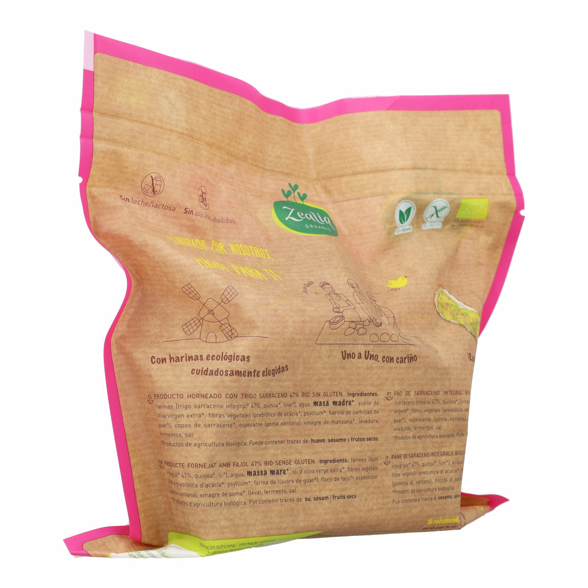 Biologisch glutenvrij volkoren boekweitbrood Zealia 330 g