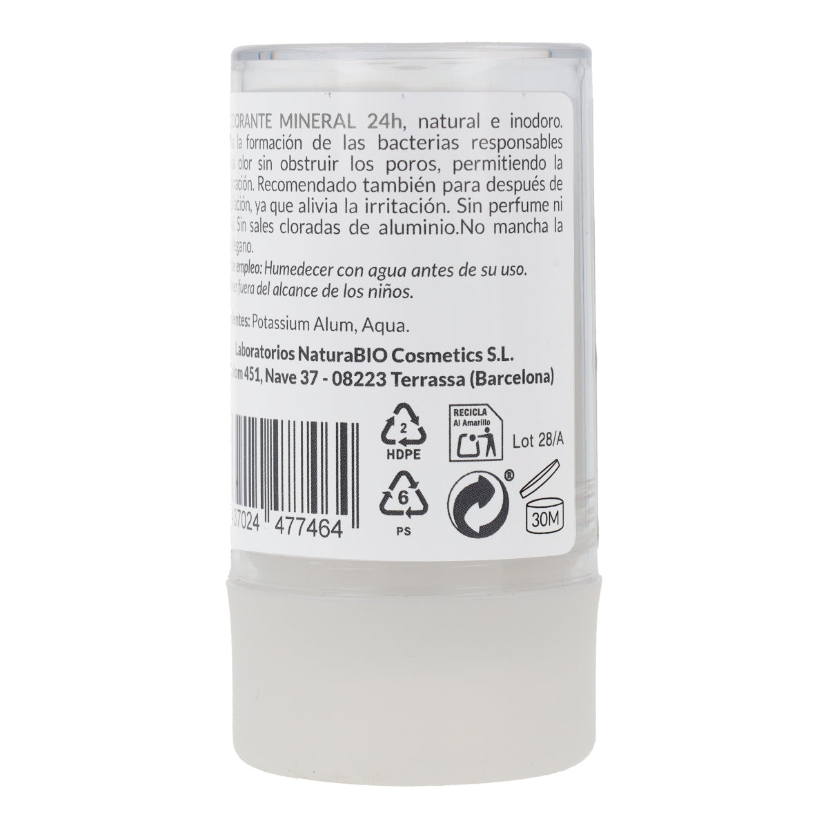 HappyBio deodorantsteen op basis van aluin 115 g