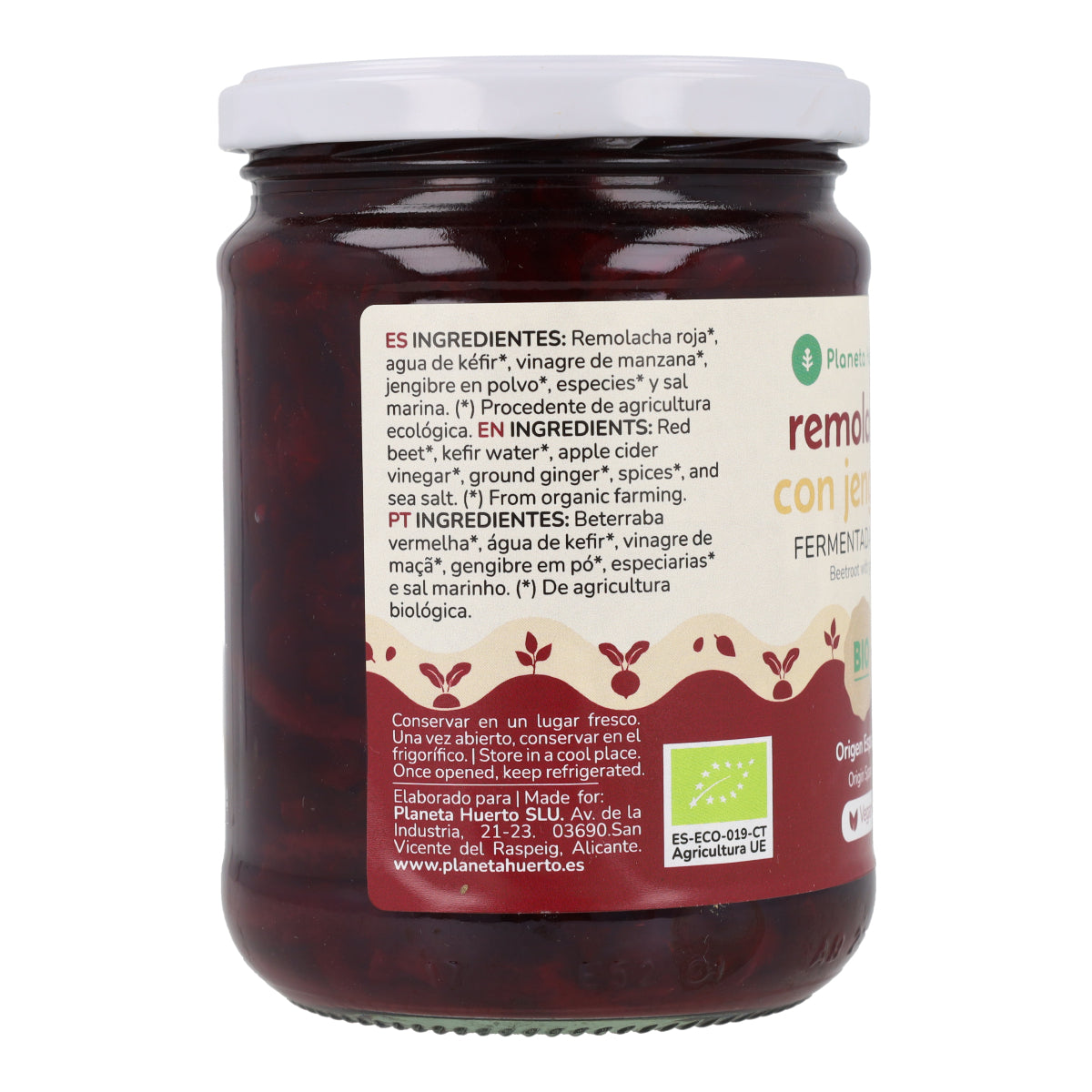 Gefermenteerde rode biet met gember Eco Planeta Huerto 420 g