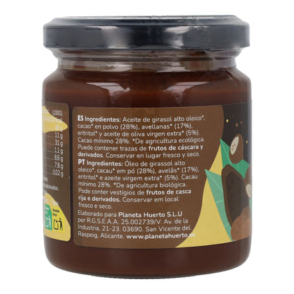 Crème de noisettes et cacao sans sucres ajoutés ECO Planeta Huerto 230 g