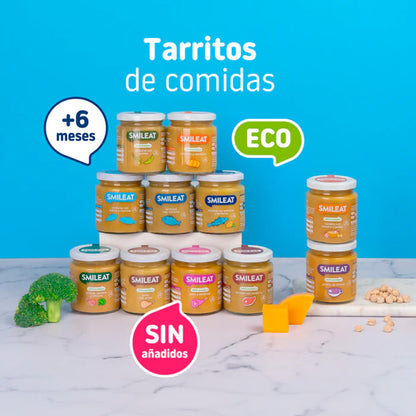 Pack 12x Tarrito BIO ternera y verduras +6 meses Smileat 230g