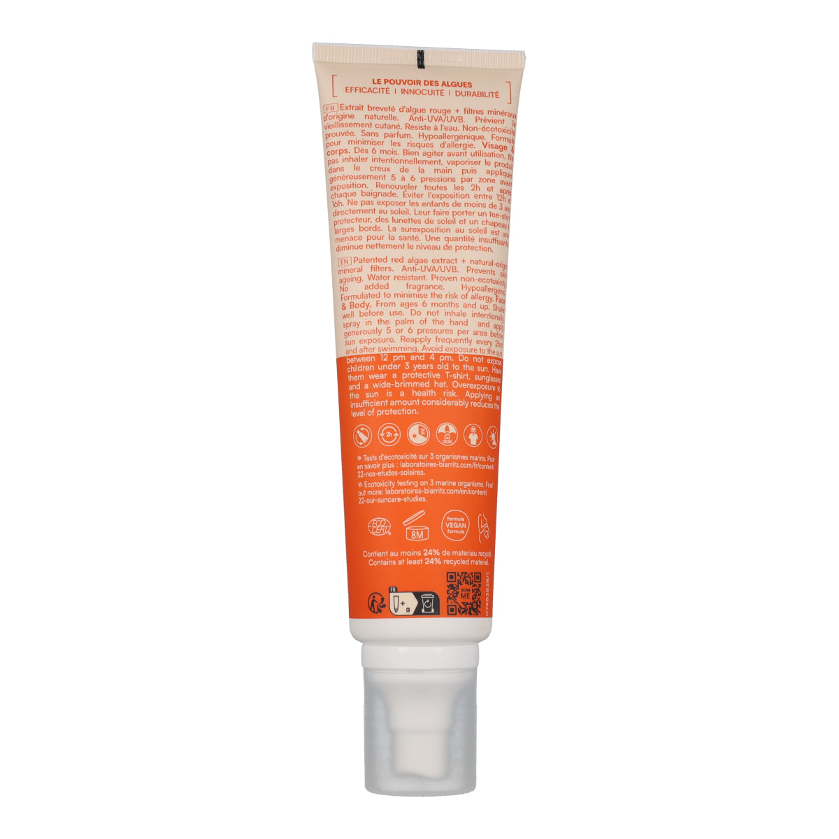 Zonnebrandspray voor gezicht en lichaam spf 50+ Biarritz 150 ml