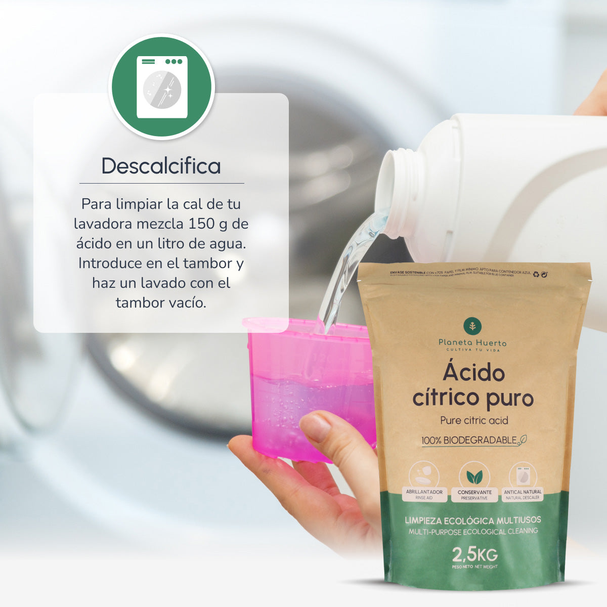 Pack 3x Ácido cítrico Planeta Huerto 1 Kg