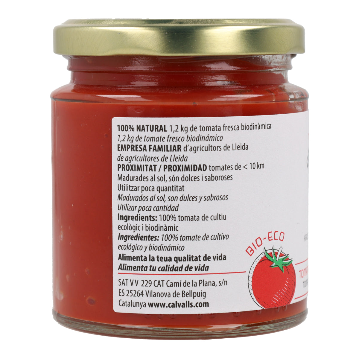 Concentré de tomates ECO Cal Valls, 250 g