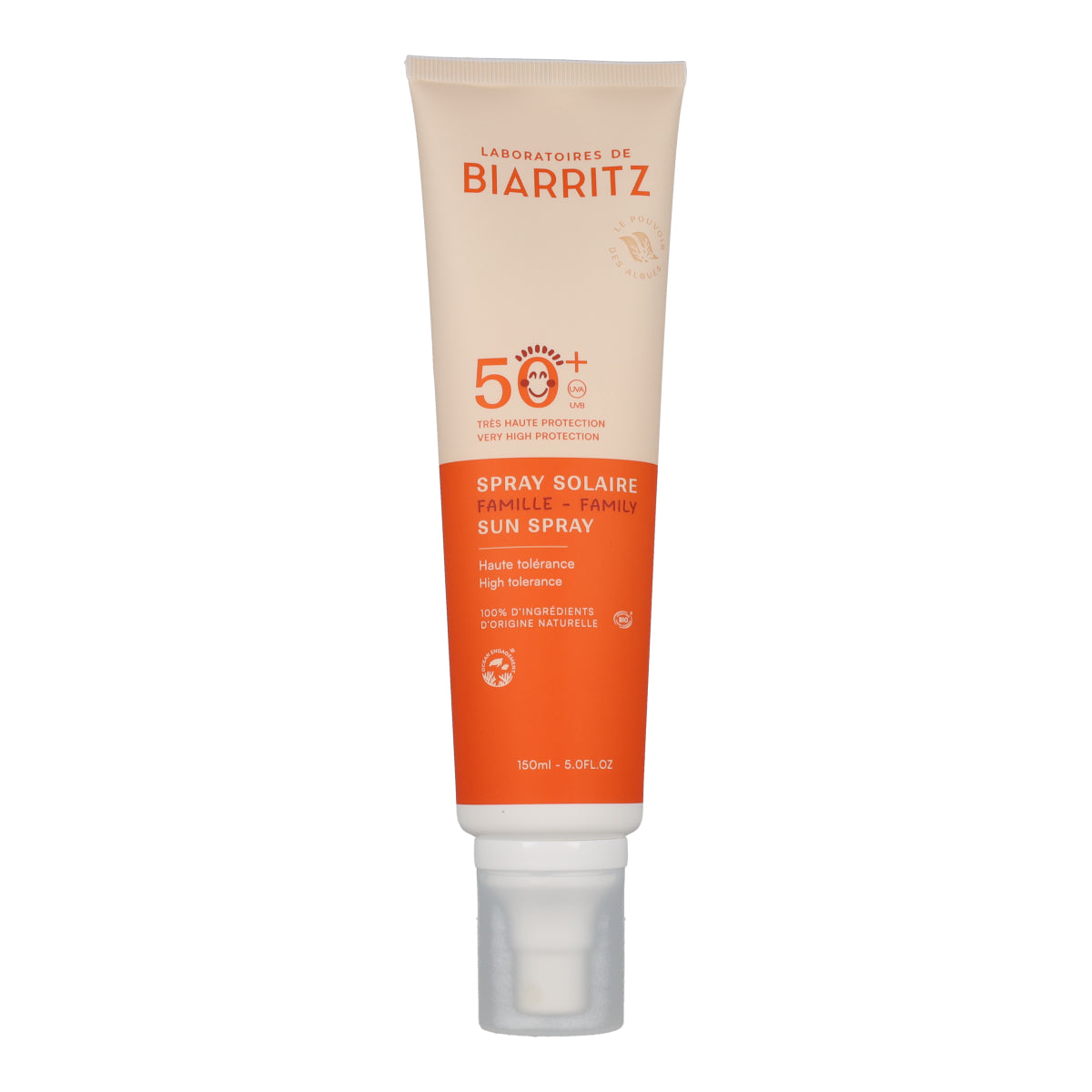 Zonnebrandspray voor gezicht en lichaam spf 50+ Biarritz 150 ml