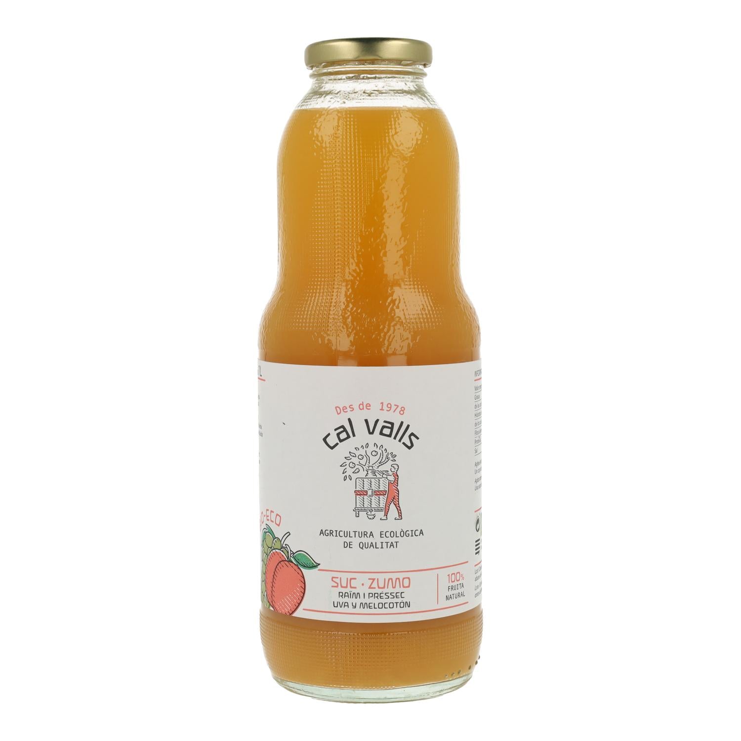 Zumo de Melocotón y Uva ECO Cal Valls 1 L
