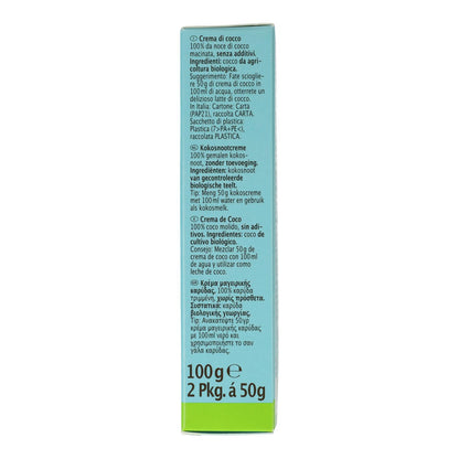 Crema de coco Rapunzel, 2 x 50 g