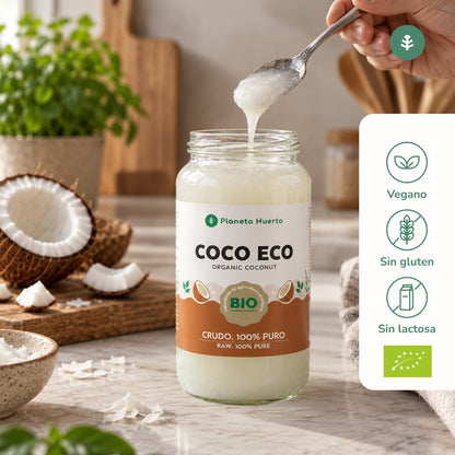 Huile vierge de coco ECO Planeta Huerto 1L