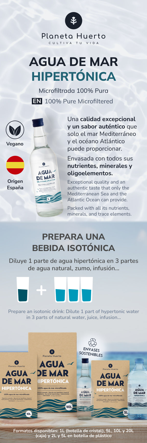 Planeta Huerto Hypertonisch Zeewater 10 L