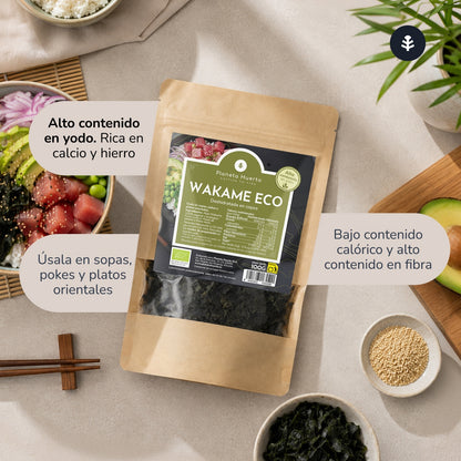 Flocons d'algues wakame ECO Planeta Huerto 100 g