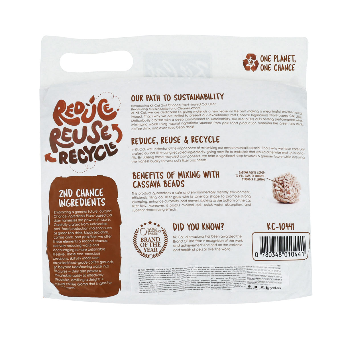 Kit Cat Arena Eco 2nd Chance - Coffee Beans (Naturel) 2,5 kg Graines de café, pois et manioc