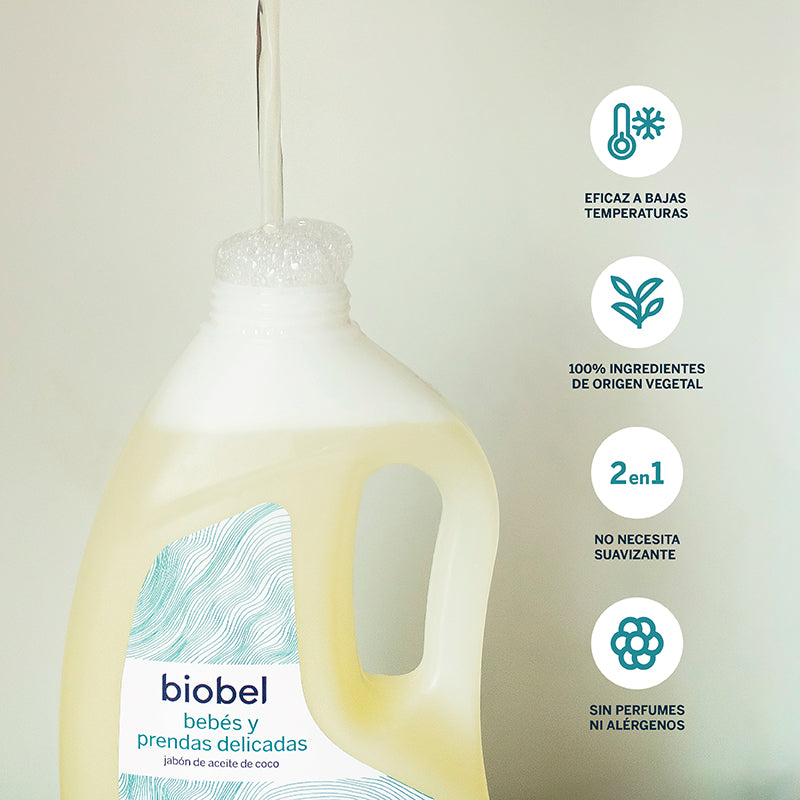 Savon pour vêtements de bébés et peaux sensibles Biobel 5 L