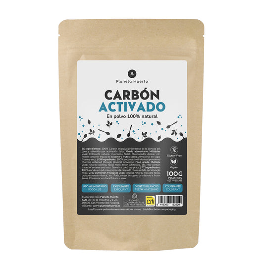 Charbon végétal activé en poudre Planeta Huerto 100 g