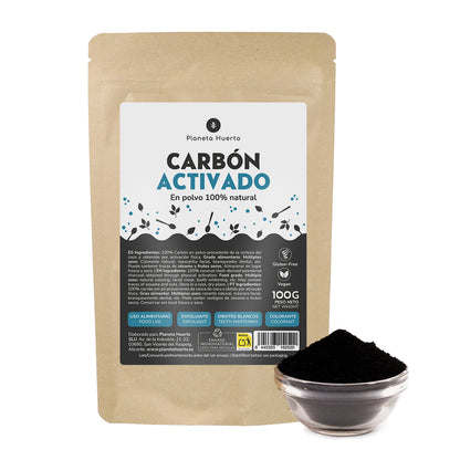 Charbon végétal activé en poudre Planeta Huerto 100 g