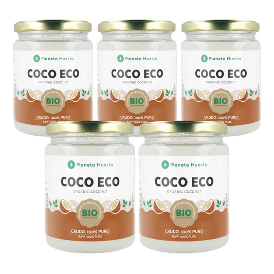 Lot de 5 huiles de coco ECO Planeta Huerto 430 ml