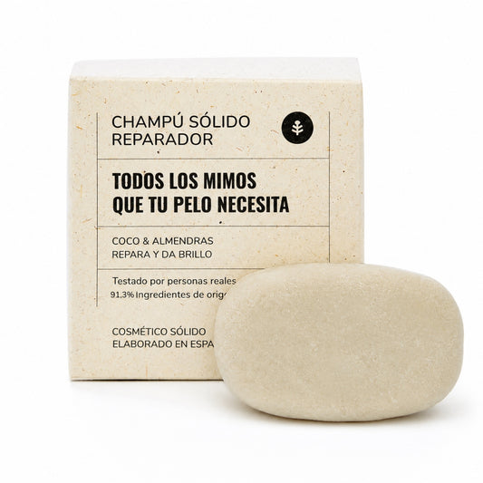 Planeta Huerto kokos en amandel herstellende vaste shampoo 85 g