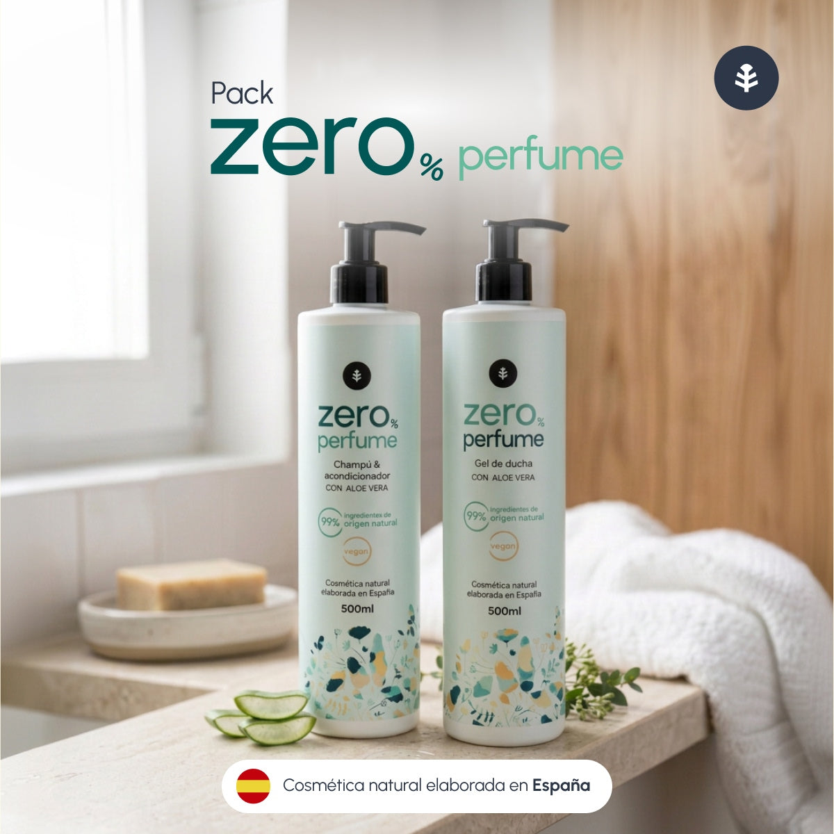 Pack cosmétique non parfumé : gel, shampooing et après-shampooing Planeta Huerto