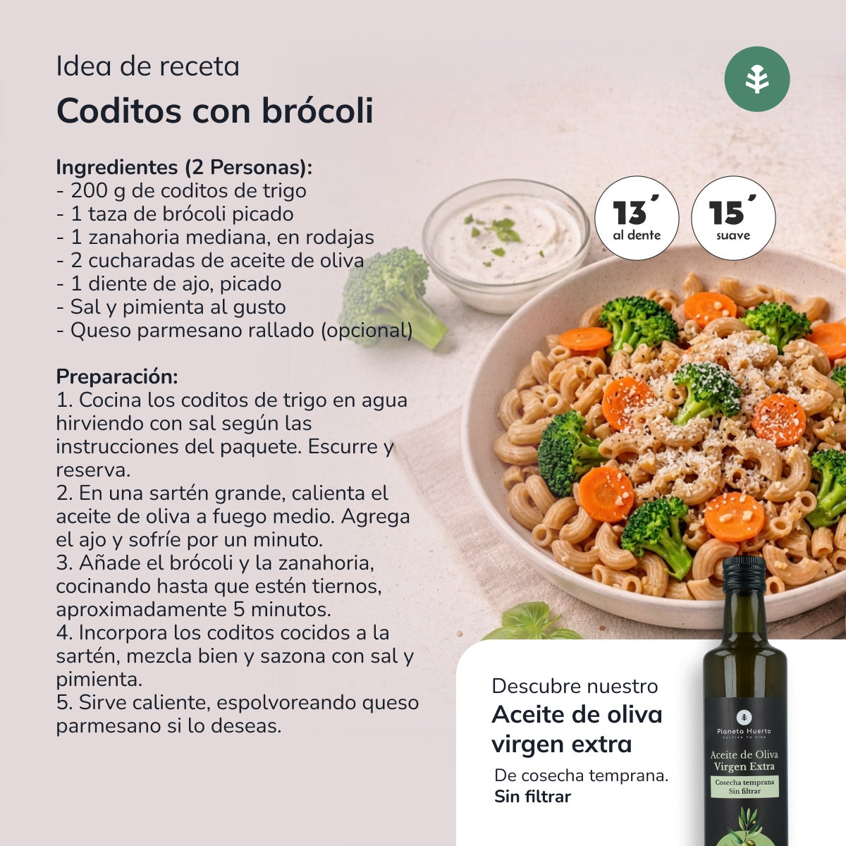 Coditos de blé ECO Planeta Huerto 500gr