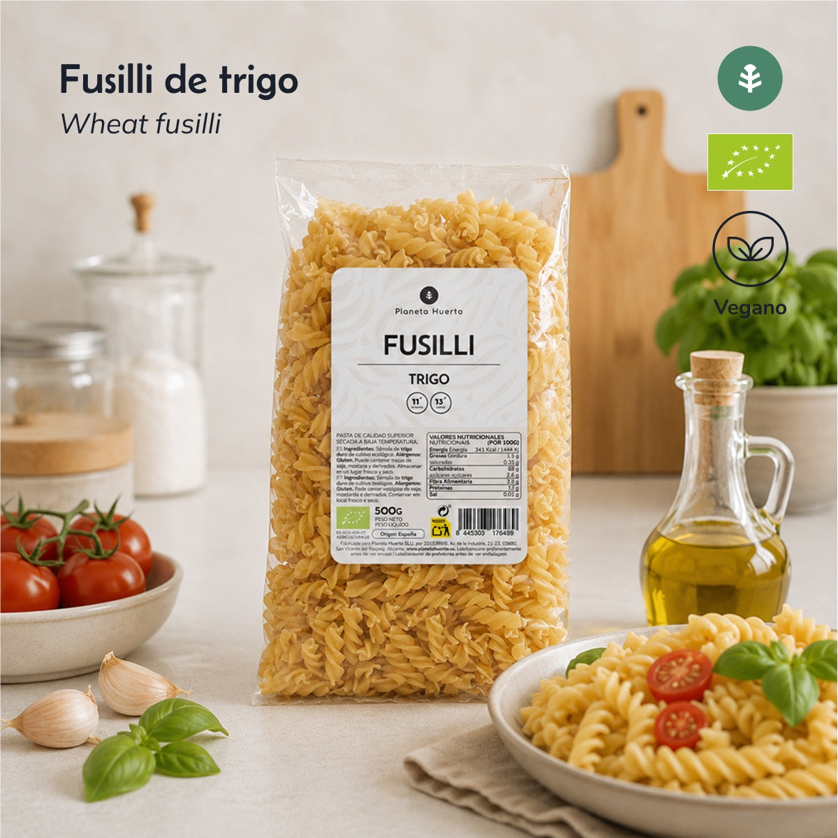 Fussilli de blé ECO Planeta Huerto 500gr
