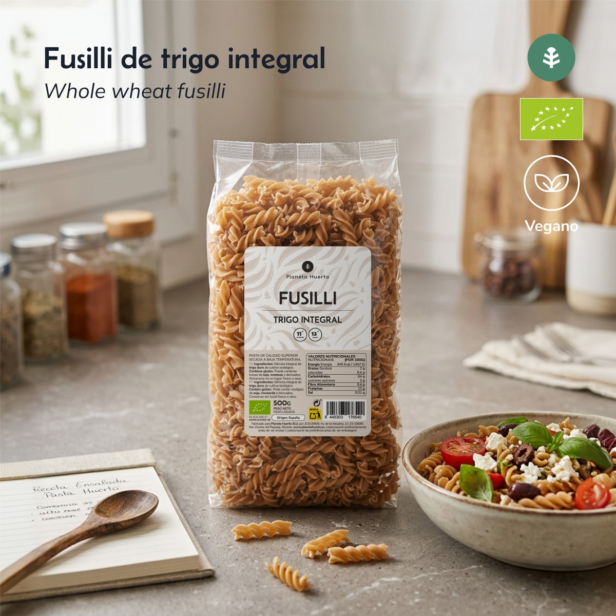 Fussilli de blé complet ECO Planeta Huerto 5 kg
