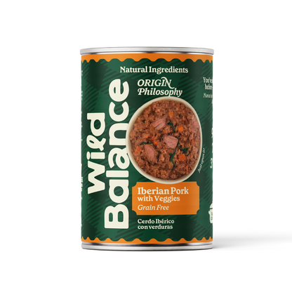 Boîte de porc et légumes BARF pour chiens Wild Balance 400 g