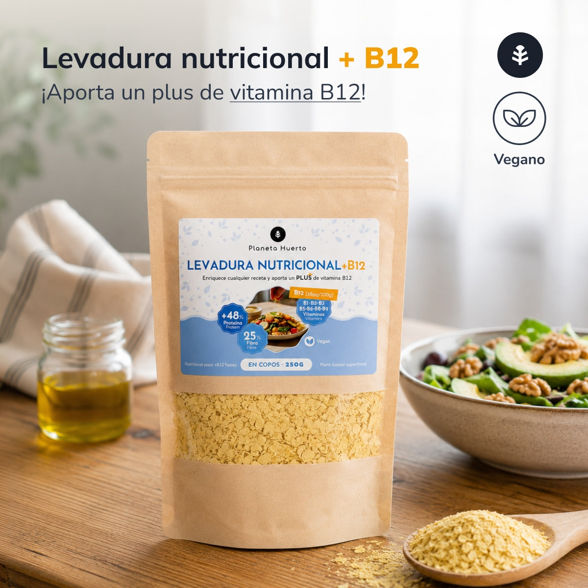 Levure nutritionnelle + B12 Planeta Huerto