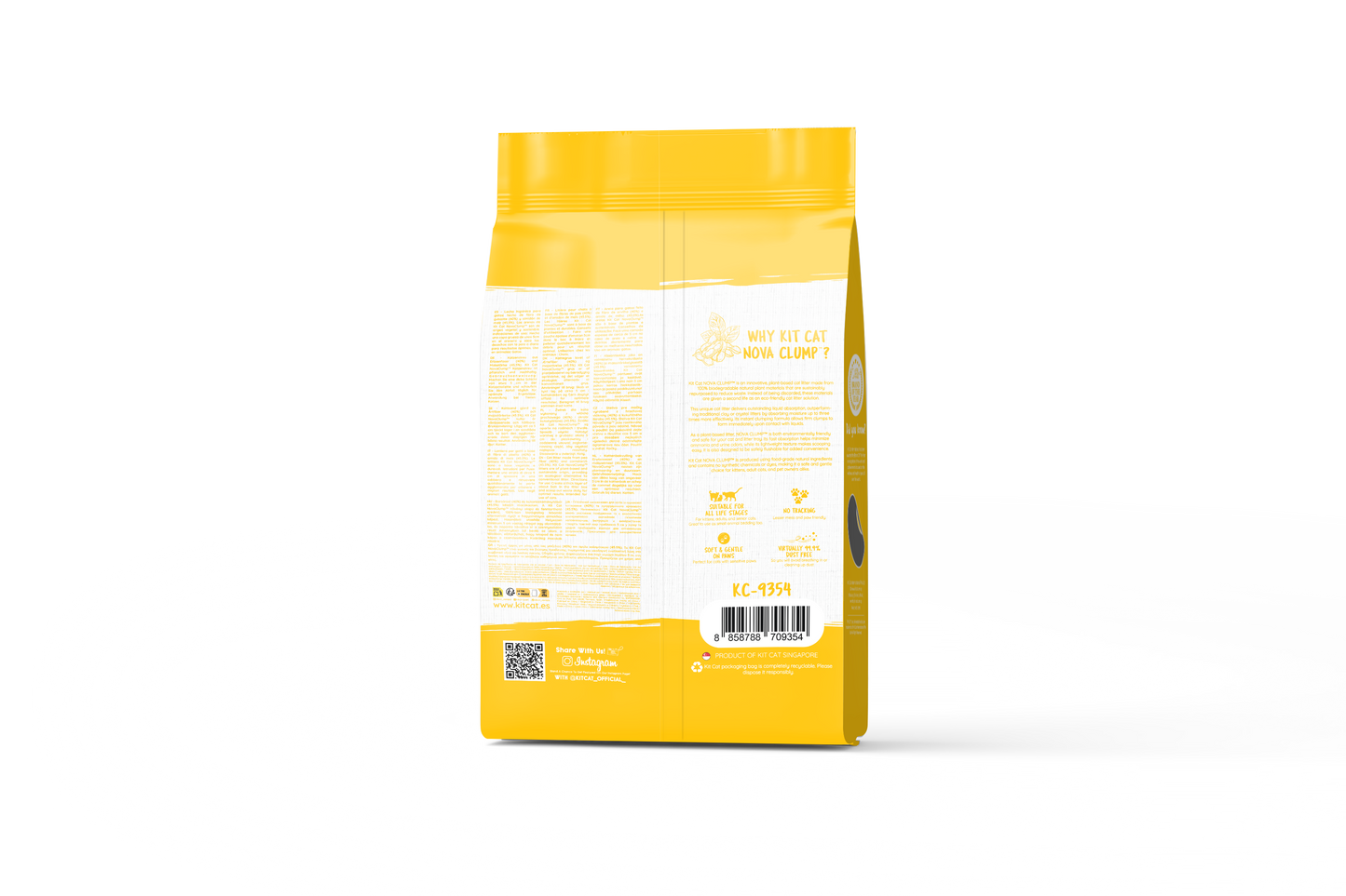Kit Cat Arena Eco SoyaClump - Original 7 L Litière pour chat