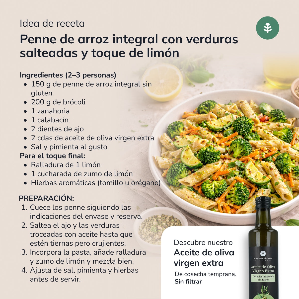 Macaronis de riz complet ECO sans gluten Planeta Huerto 500 g