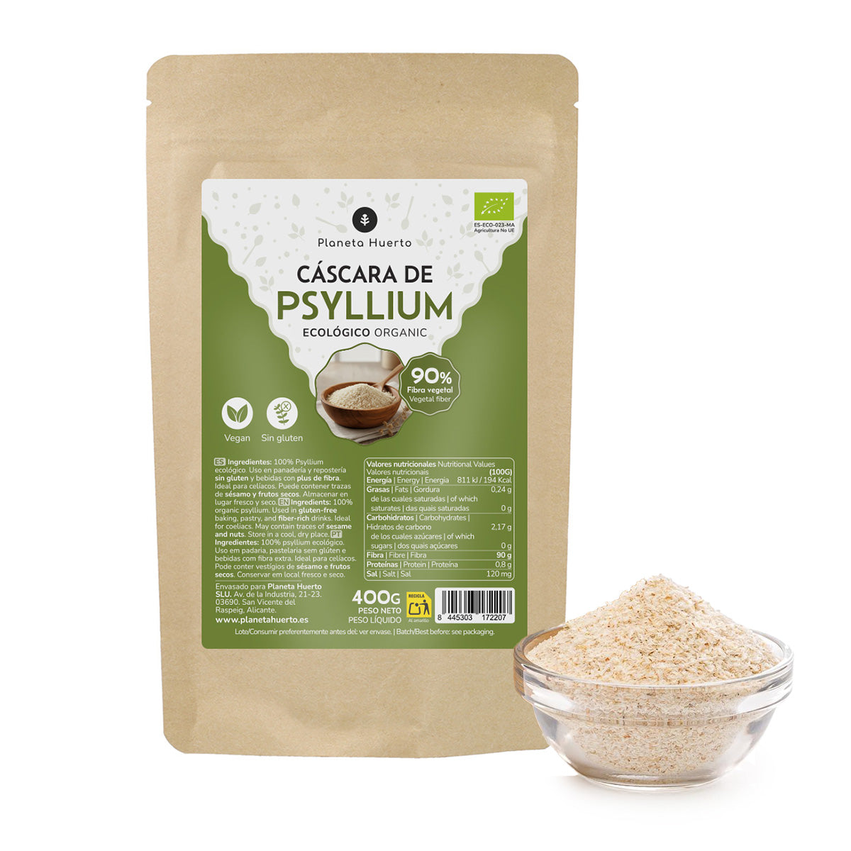Ecume de psyllium ECO Planeta Huerto 400 g