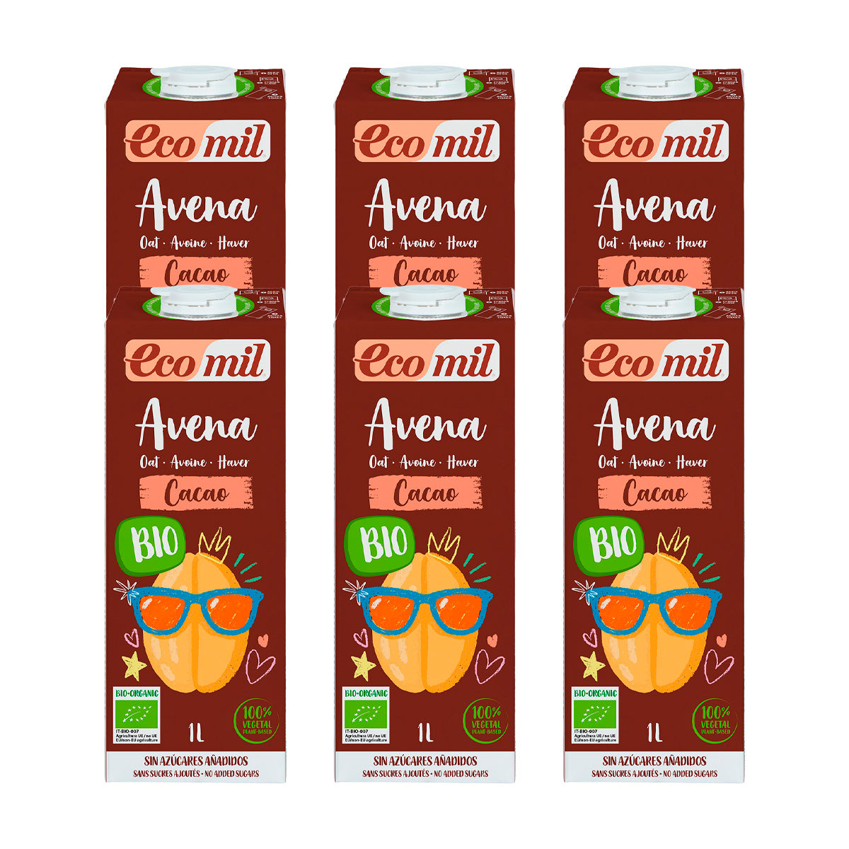 Pack 6 x Boisson à l'avoine Choco NaturGreen 1 L
