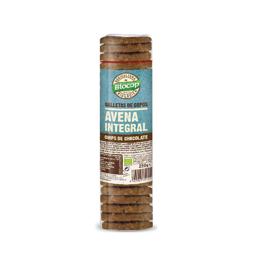 Biscuits aux flocons d'avoine complets et pépites de chocolat BIO Biocop 250 g