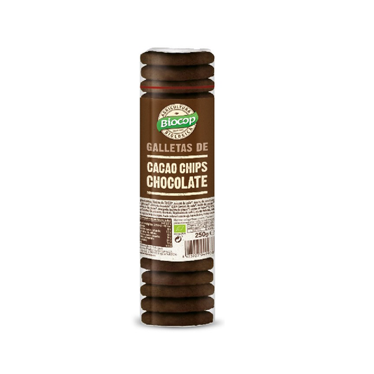Biscuits au cacao et pépites de chocolat Bio Biocop 250 g