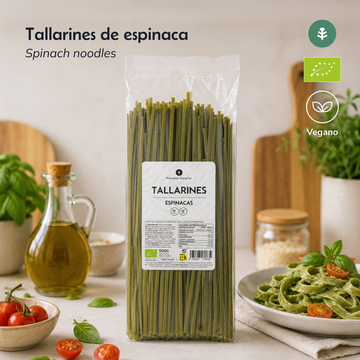 Tagliatelles aux épinards ECO Planeta Huerto 500gr