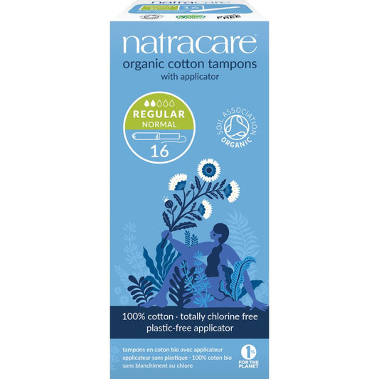 Tampón regular con aplicador bio Natracare 16 uds